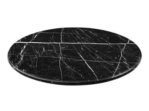 Colfax 45 inch Round Black Marquina Marble Top - DFW