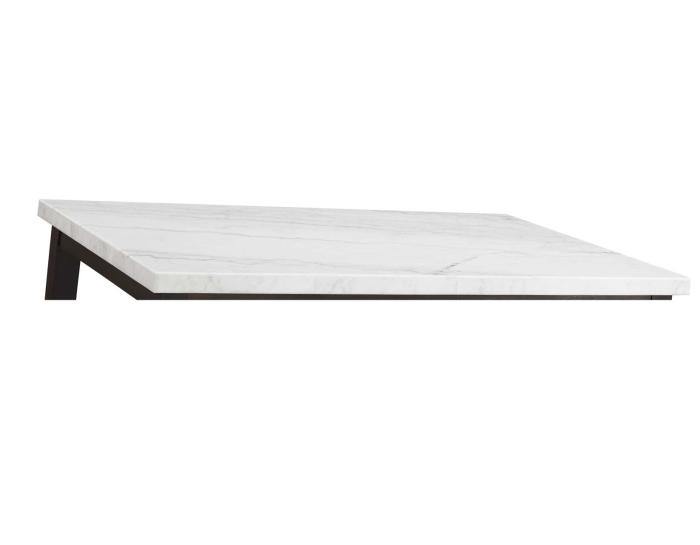 Francis 70 inch White Marble Dining Table Top - DFW