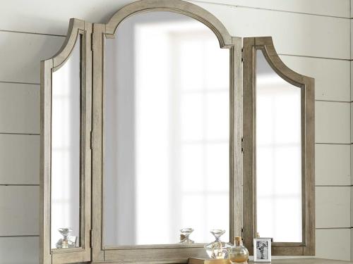 Highland Park Vanity Mirror, Waxed Driftwood - DFW
