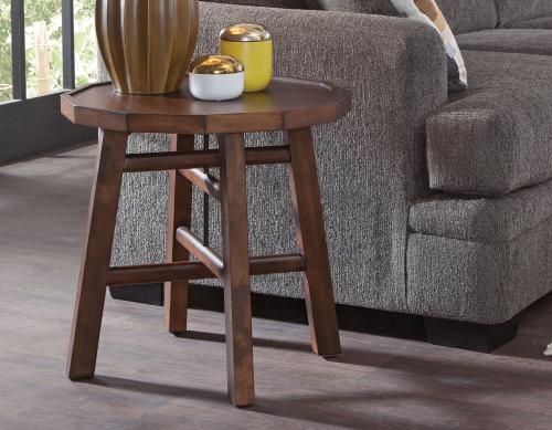 Paisley End Table, Brown