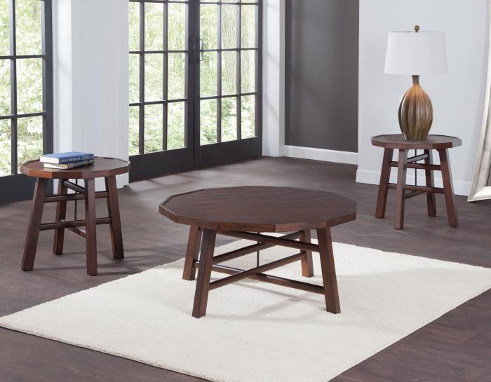 Paisley 3-Piece Occasional Set, Brown<br>(Cocktail Table & 2 End Tables)