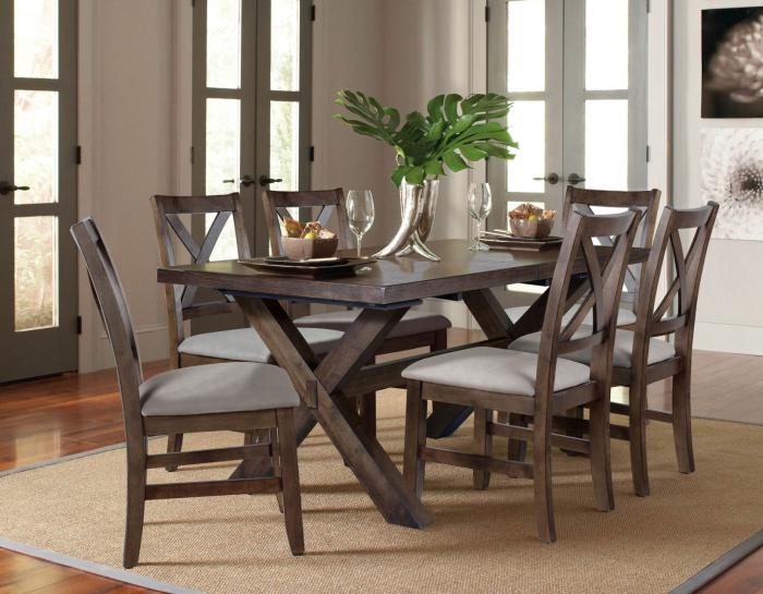 Astoria 62-80″ Dining Table w/18-inch Leaf