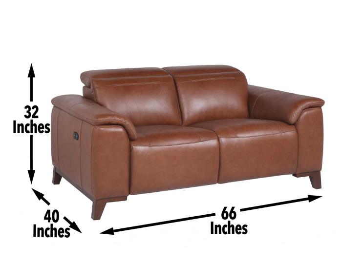 Bergamo 3- Piece Dual-Power Leather Reclining Set(Sofa, Loveseat & Chair) - DFW