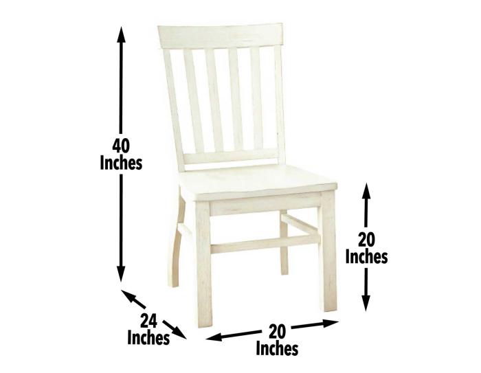 Cayla Side Chair, White Dallas Furniture