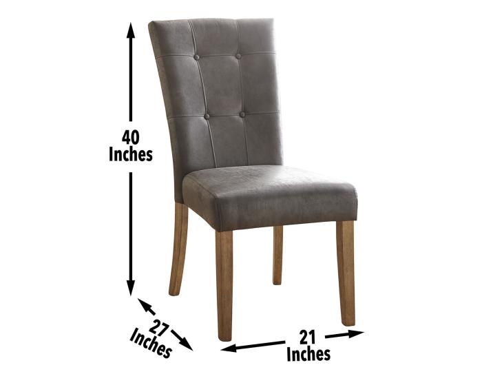 Debby Polyester Side Chair-Gray - DFW