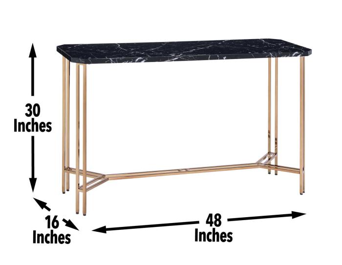 Daxton Faux-Marble Top Sofa Table - DFW
