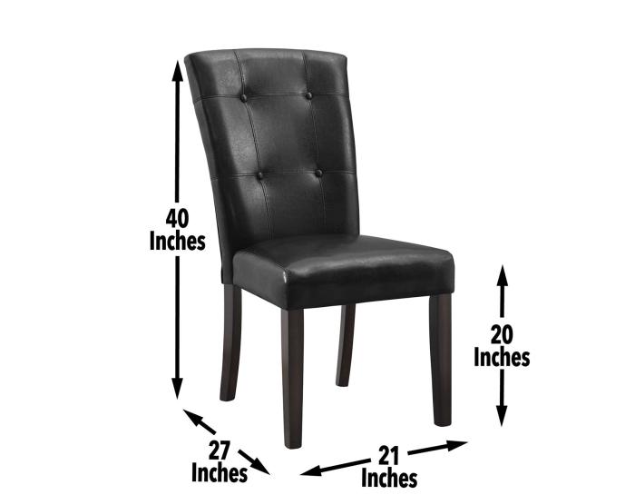 Francis PU Side Chair [1/2" Memory foam] - DFW