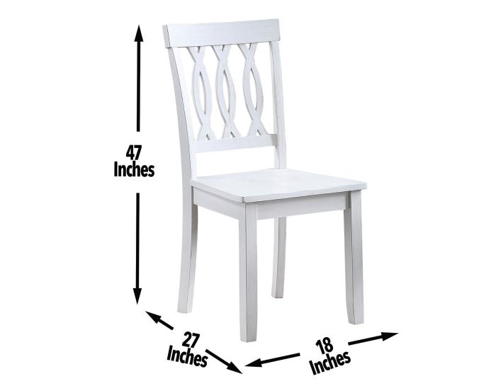 Naples Side Chair, White - DFW