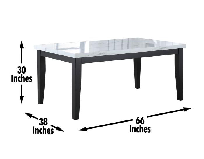 Sterling 66-inch Faux-Marble Dining Table - DFW