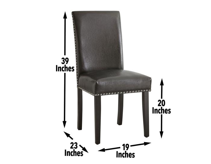 Verano Black PU Side Chair - DFW