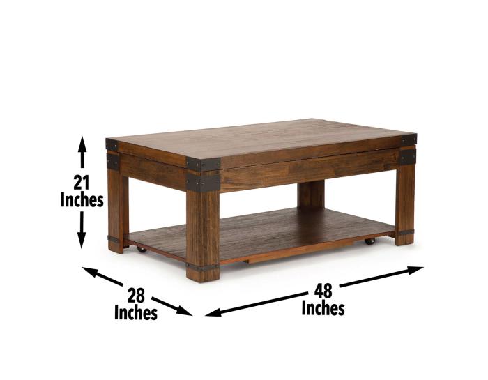 Arusha Lift Top Cocktail Table w/Casters