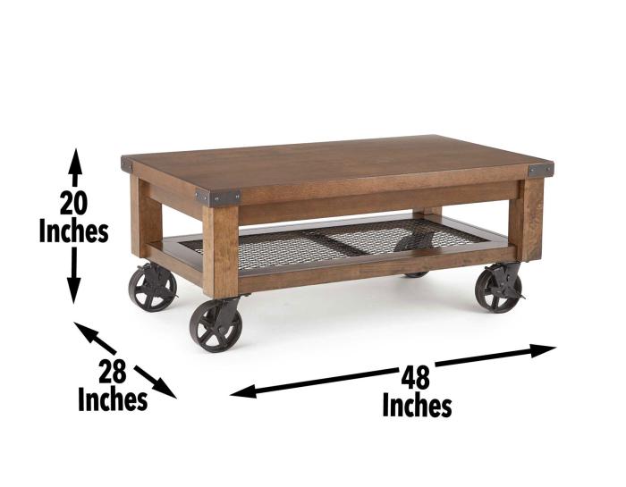 Hailee Cocktail Table w/Casters