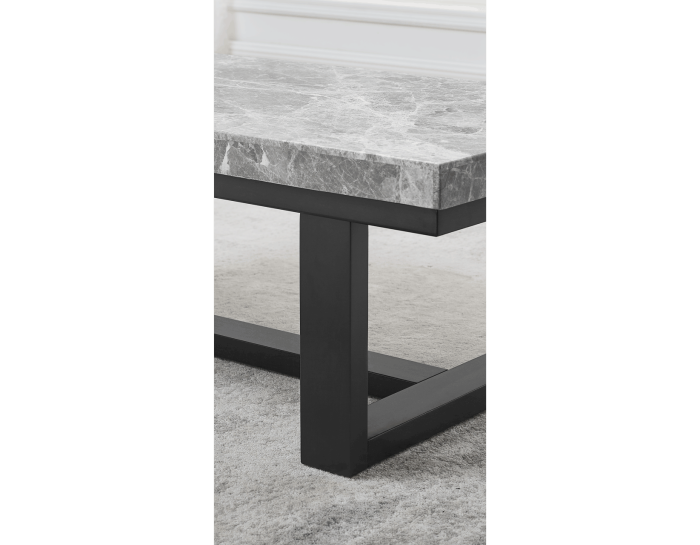Lucca Gray Marble 3-Piece Table Set - DFW