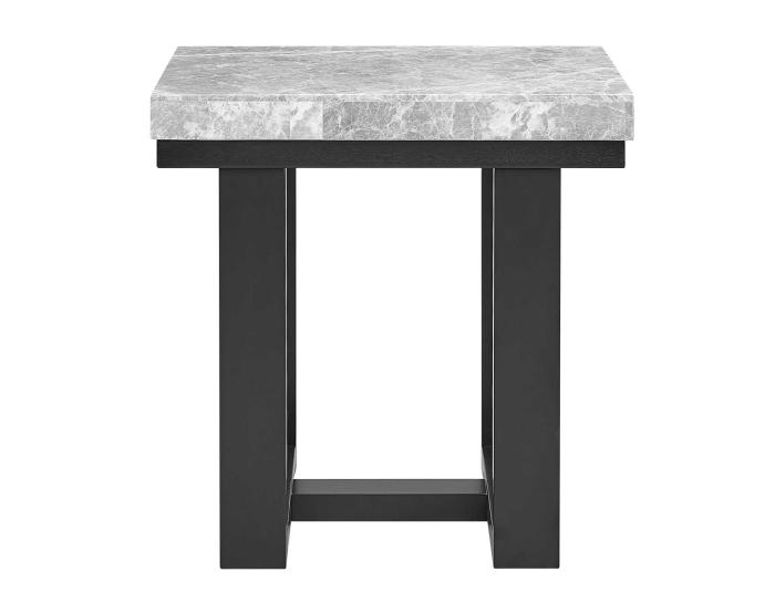 Lucca Gray Marble 3-Piece Table Set