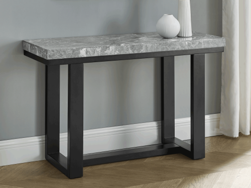 Lucca Gray Marble Sofa Table - DFW
