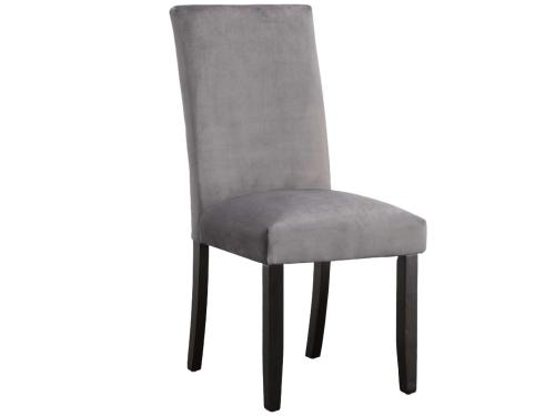 Napoli Side Chair, Gray Velvet - DFW