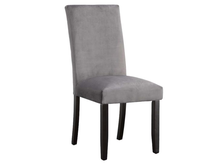 Napoli Side Chair, Gray Velvet DFW