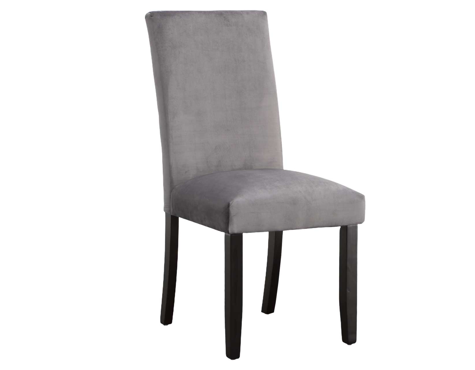Napoli Side Chair, Gray Velvet - DFW