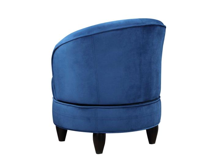 Sophia Swivel Accent Chair, Blue Velvet - DFW