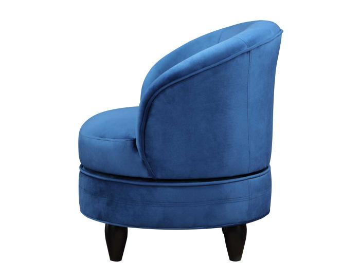 Sophia Swivel Accent Chair, Blue Velvet DFW