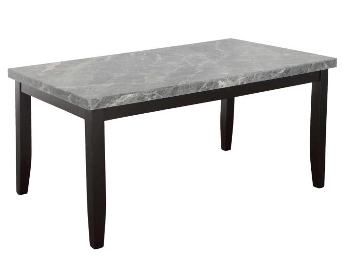 Napoli 6-Piece 64-inch Gray Marble Dining Set DFW