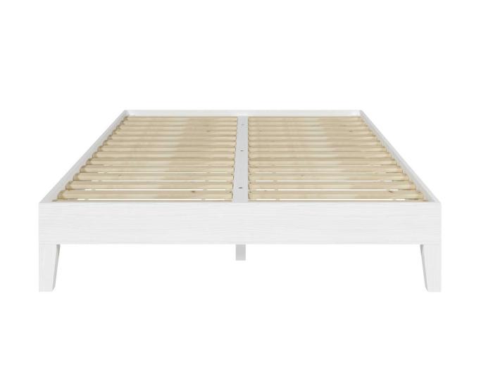 Nix Full Platform Bed, White - DFW