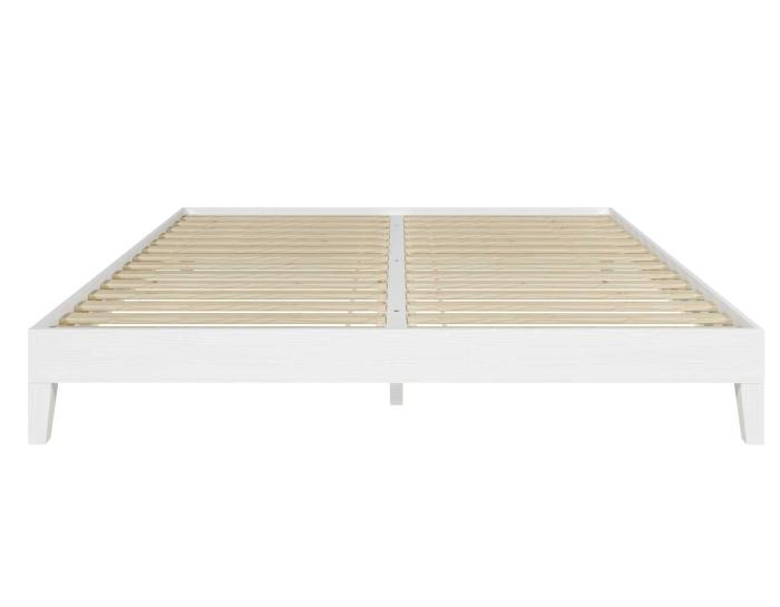 Nix King Platform Bed, White