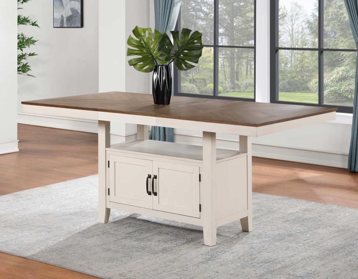 Hyland 80-inch Counter Table w/20-inch Leaf, Brown Dallas Furniture