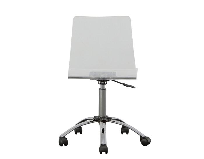 Arthur Adjustable Swivel Chair, Clear - DFW
