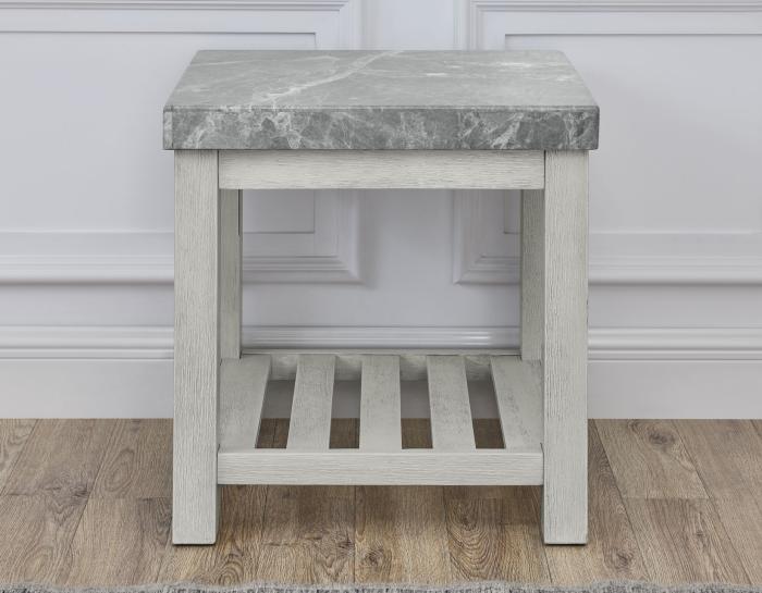 Canova 3-Piece Gray Marble Top Table Set - DFW