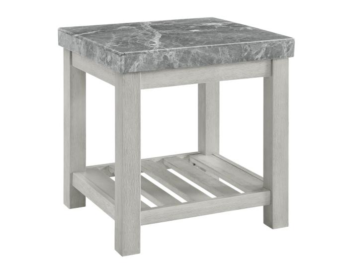 Canova Gray Marble Top End Table - DFW