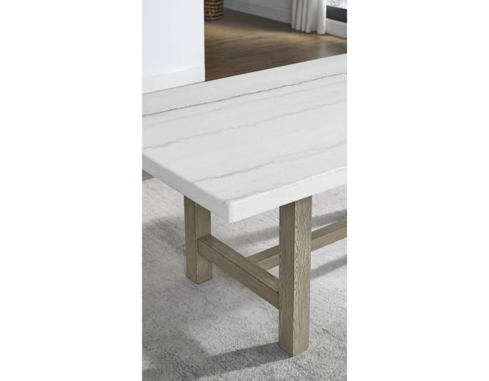 Carena 70-inch White Marble Table - DFW