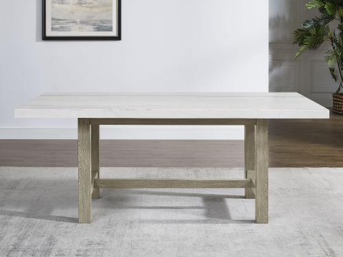 Carena 70-inch White Marble Table - DFW