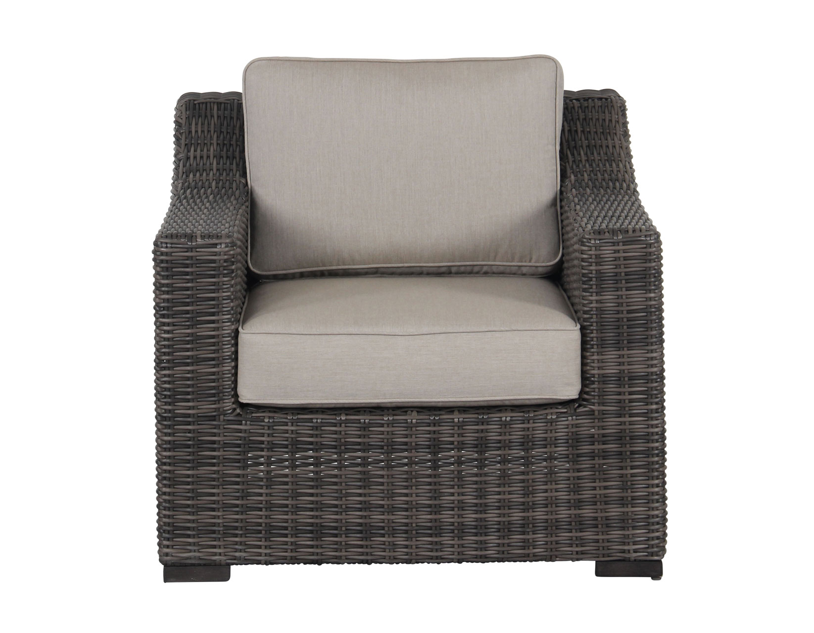 Jones Lounge Chair with Half-Round Resin Wicker - DFW