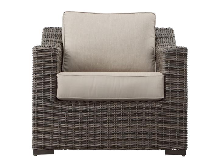 Jones Lounge Chair with Half-Round Resin Wicker - DFW
