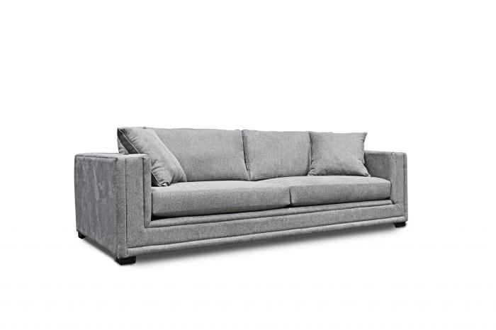 Luca 107" Wide Square Arm Sofa, Grey - DFW